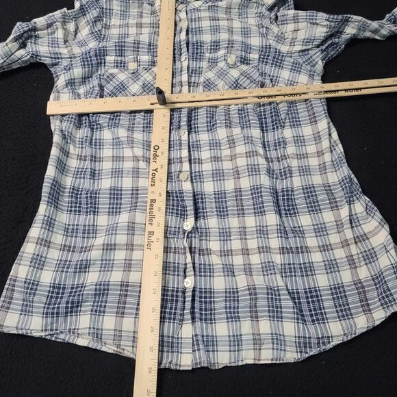 Liz Claiborne Womens Button Up Blouse Multicolor Size 1X Cotton Blend Stretch - Picture 3 of 12